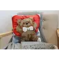 Kussen: 40x40 cm: Borduurpakket met halve steek: "Ted"