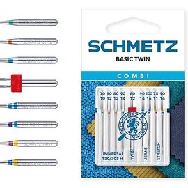 Naaimachine: Twin Combi: Assortiment: Universeel, “Denim”, “Stretch”: x9