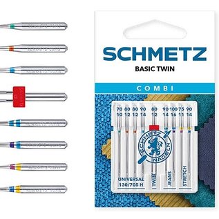Naaimachine: Twin Combi: Assortiment: Universeel, “Denim”, “Stretch”: x9