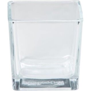 Glazen pot 10x10x10cm
