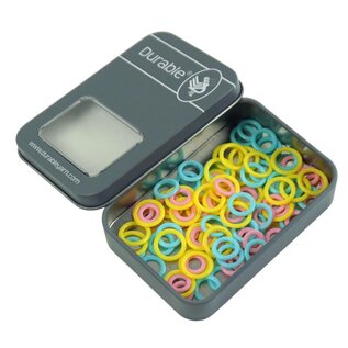 Durable Stekenmarkeerders ringen 10mm, 12mm en 14mm; 90 stuks assorti kleuren