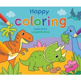 Kleurboek - Happy Coloring - Leuke dino's / Happy Coloring - Les gentils dinos
