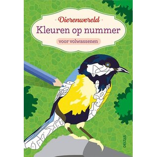 Kleuren op nummer voor volwassenen - Dierenwereld