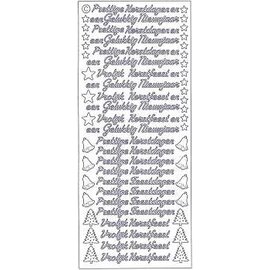 Stickers Text NL Christmas: Vrolijk Kerstfeest - GOUD - PER STUK