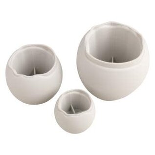 Silicone gietmal set vazen golfrand, 3delig, 5x4,2cm/7,2x6cm/9,5x7,8cm