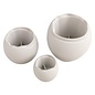 Silicone gietmal set vazen golfrand, 3delig, 5x4,2cm/7,2x6cm/9,5x7,8cm