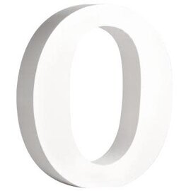 MDF Letter O, FSC 100%, 9,9x2x11cm, wit