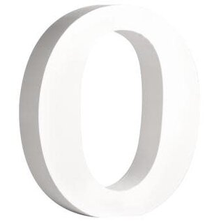Letters O , wit, 11cm, Dikte 2 cm