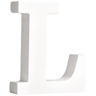 letters L , wit, 11cm, Dikte 2 cm