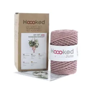 DIY Kit Macramé Hanging Basket Jute Tea Rose