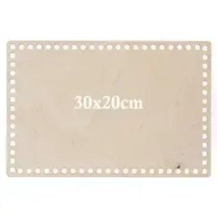 Houten Geperforeerde Rechthoekige Basis 30x20 cm