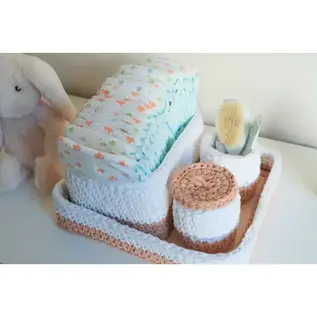 DIY Haakpakket Cocoon mandjes voor de babykamer