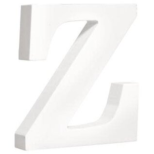 letters Z , wit, 11cm, Dikte 2 cm