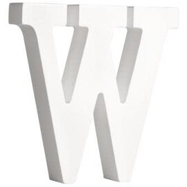 letters W , wit, 11cm, Dikte 2 cm
