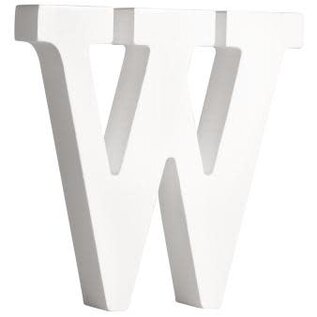 letters W , wit, 11cm, Dikte 2 cm