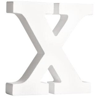 letters X , wit, 11cm, Dikte 2 cm