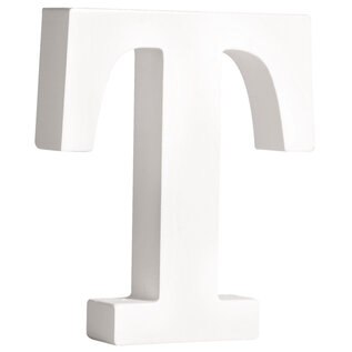Rayher letters T , wit, 11cm, Dikte 2 cm