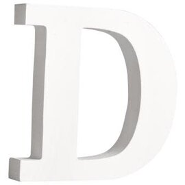 letters D , wit, 11cm, Dikte 2 cm