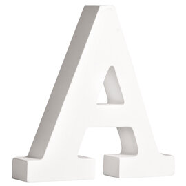 MDF Letter A, FSC 100%, 10,9x2x11cm, wit