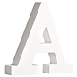 MDF Letter A, FSC 100%, 10,9x2x11cm, wit