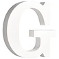 letters G , wit, 11cm, Dikte 2 cm