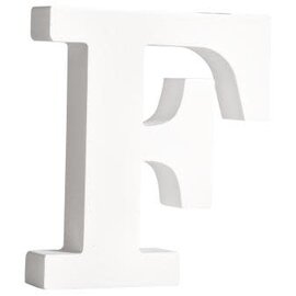 letters F , wit, 11cm, Dikte 2 cm
