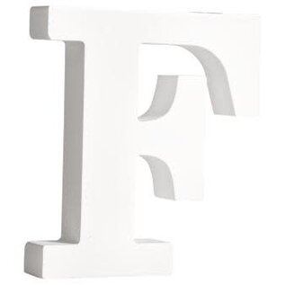 letters F , wit, 11cm, Dikte 2 cm