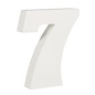 Houten nummer 7 , wit, 11cm, dikte 2 cm