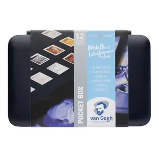 Van Gogh Aquarelverf pocket box Specialty Colours met 12 kleuren in halve napjes