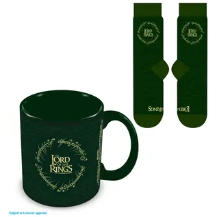 LORD OF THE RINGS - Logo - Mug 315ml & Sokken  41-45