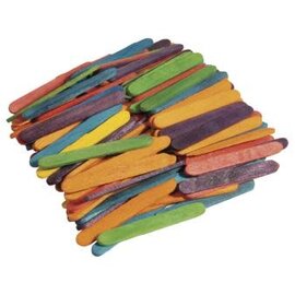 Mini-knutselhoutjes, 55x5mm, ZB-zak à 300 st., assorti