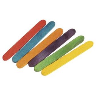 Mini-knutselhoutjes, 55x5mm, ZB-zak à 300 st., assorti