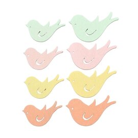 Houten vogels, 12 stuks