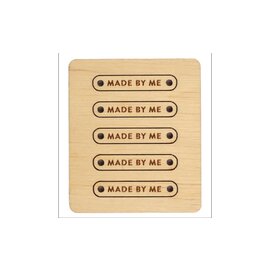 Houten label Made By Me 7x38mm