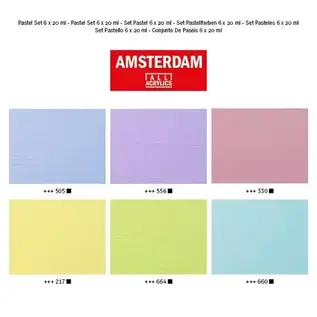 Amsterdam Standard Series acrylverf pastel set | 6 x 20 ml