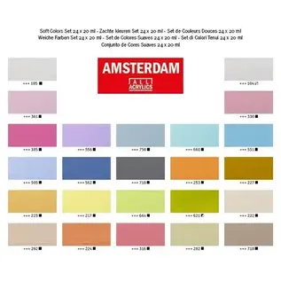 Amsterdam Standard Series acrylverf zachte kleuren set | 24 x 20 ml