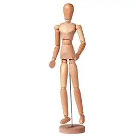 Ledenpop Vrouw 40 cm Blank Hout