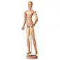 Ledenpop Vrouw 40 cm Blank Hout