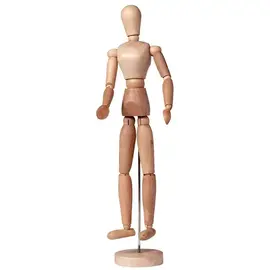 Ledenpop Man 40 cm Blank Hout