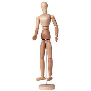 Ledenpop Man 40 cm Blank Hout