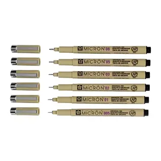 Sakura Pigma Micron fineliner promotie set | 4 + 2 gratis