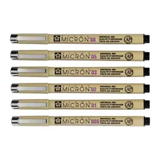 Sakura Pigma Micron fineliner promotie set | 4 + 2 gratis