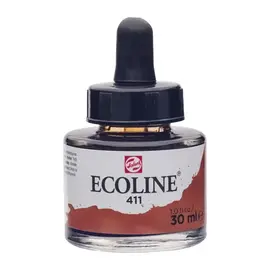 Ecoline Vloeibare Waterverf Fles 30 ml Sienna Gebrand 411