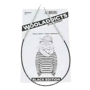 Wooladdicts Black Edition - Lace rondbreinaald 80cm - 6.0mm