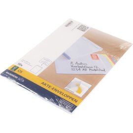 Akte envelop 162x229mm C5 wit plakstrip krimp 10 stuks