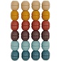 Macramé kralen hout aarde kleuren 19x22mm 24 stuks