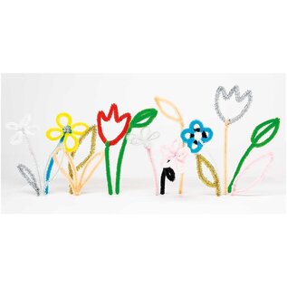 Chenilledraad 50cm 10 stuks goud