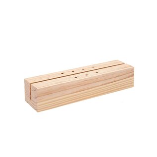 Houten standaard voor metalen ringen 18x5x4cm