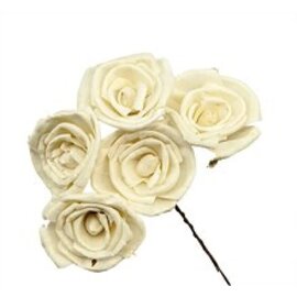 SHOLA ROSE 4CM NATUREL OP DRAAD