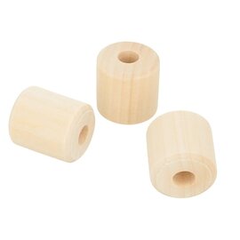 Houten Cilindervormige Parels Ø2,8cm  3,2cm - 3st.